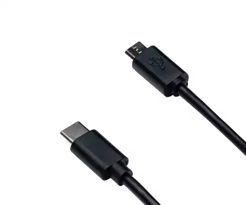 USB 3.1 kábel typu C konektor na micro B konektor, čierny, DINIC Polybag, 0,50 m